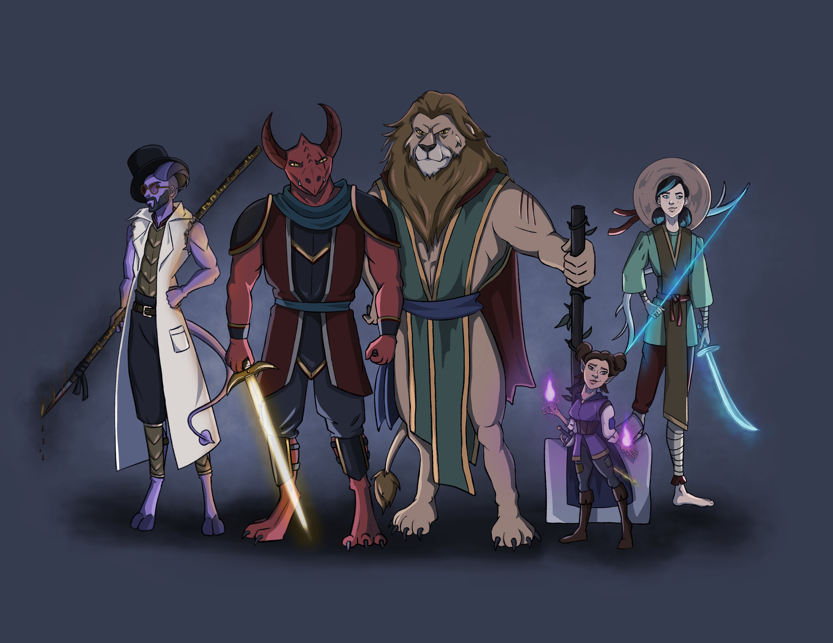 Player character portraits for Curse of Strahd (Part 1).