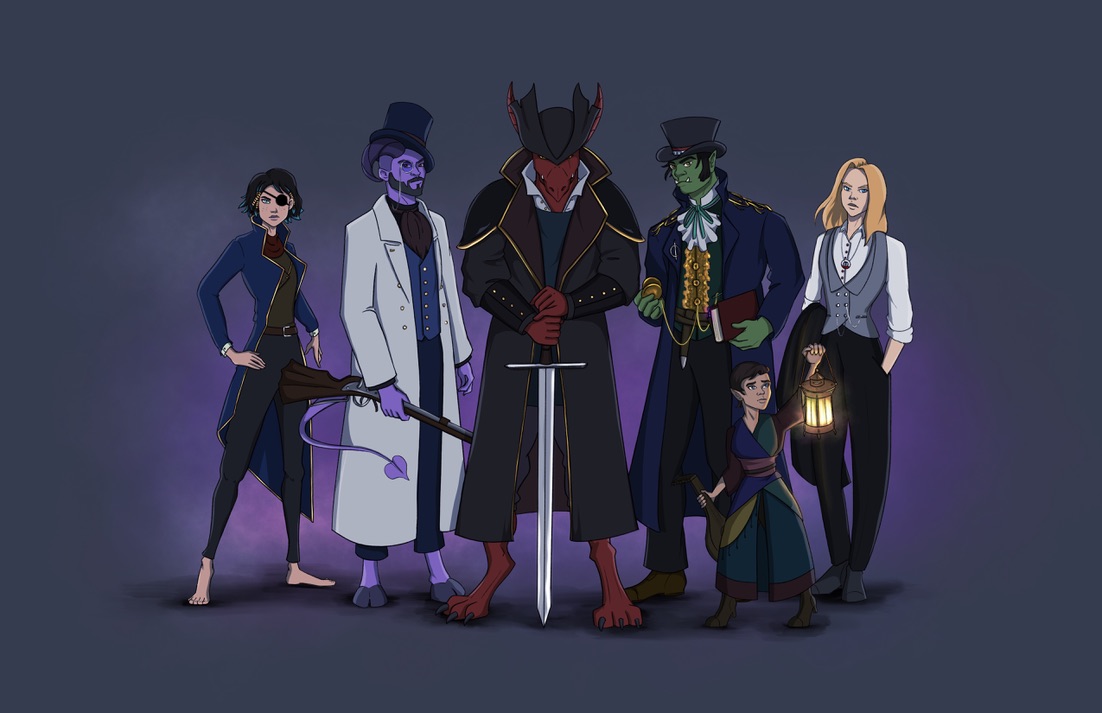 New outfit designs for the player characters in Curse of Strahd (Part 2).